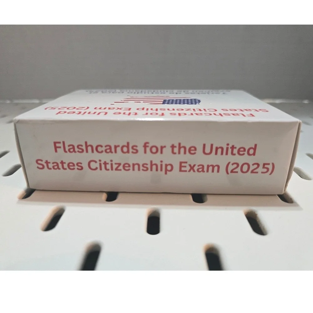 US Citizenship Exam Flashcards 2025 Bilingual Study Set‎ Unisex Academic Spanish